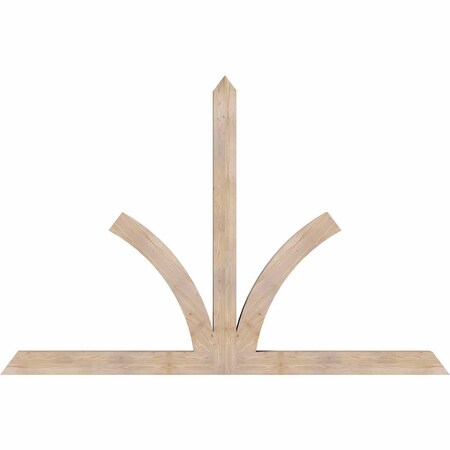 Ekena Millwork Richland Smooth Timber Gable Bracket, Douglas Fir, 108"W x 72"H x 5 1/2"D x 5 1/2"F, 16/12 Pitch GBW108X72X0606RIC00SDF